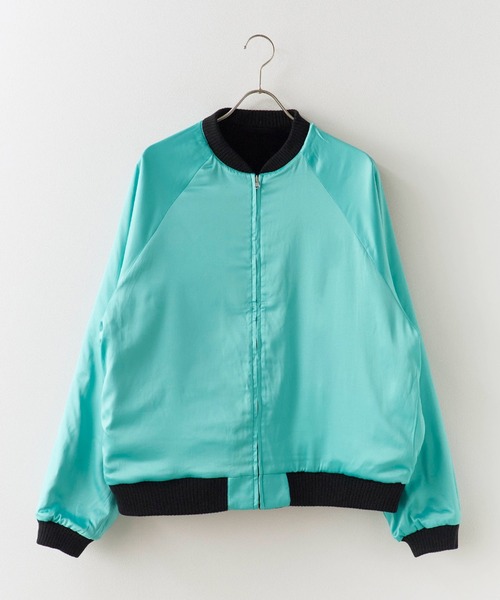 THRIFTY LOOK(スリフティールック)の「THRIFTY LOOK/スリフティールック SOUVENIR GREENLAND BLOUSON スーベニアジャケット(ブルゾン・メンズ・ブラック/ネイビー・M/L)」の4枚目の写真
