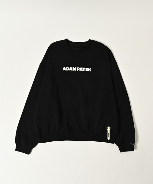 ADAM PATEK(アダムパテック)の「【ADAMPATEK/アダムパテック】logo crewneck ロゴスウェット(スウェット・レディース・ブラック/ブラック系/グレー・1/2)」の2枚目の写真