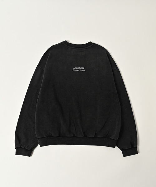 ADAM PATEK(アダムパテック)の「【ADAMPATEK/アダムパテック】logo crewneck ロゴスウェット(スウェット・レディース・ブラック/ブラック系/グレー・1/2)」の4枚目の写真