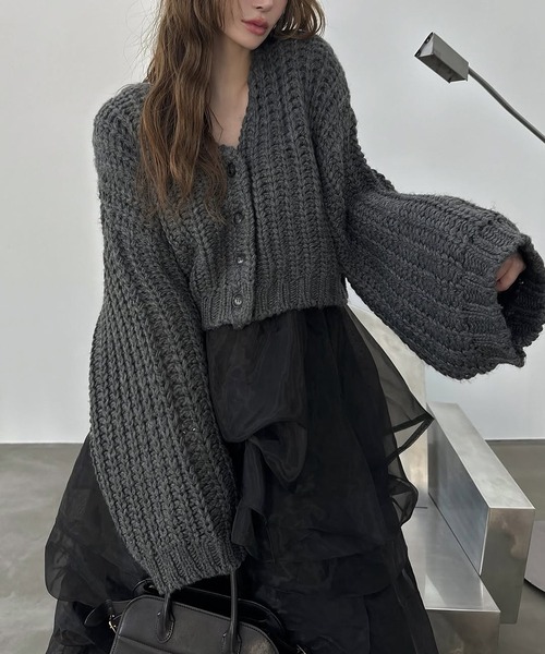 WILLFULLY（ウィルフリー）の「motif collar removal knit cardigan