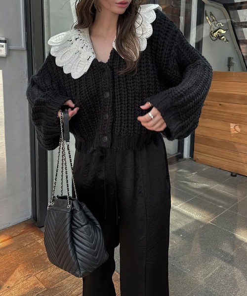 【新品タグ付】ウィルフリー motif collar カーディガン WILLFULLY official web store（ウィルフリーコウシキツウハン）商品