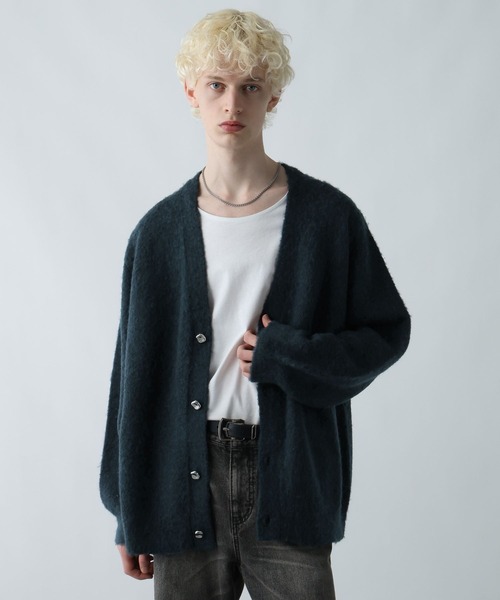 HARE（ハレ）の「エレガントボタンモヘアニットカーディガン(HARE)（カーディガン/ボレロ・メンズ・ブラック/グレー/グリーン・FREE）」の13枚目の写真