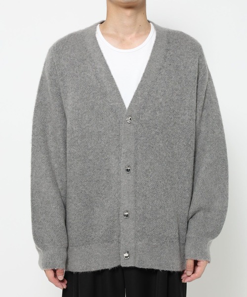 HARE（ハレ）の「エレガントボタンモヘアニットカーディガン(HARE)（カーディガン/ボレロ・メンズ・ブラック/グレー/グリーン・FREE）」の15枚目の写真