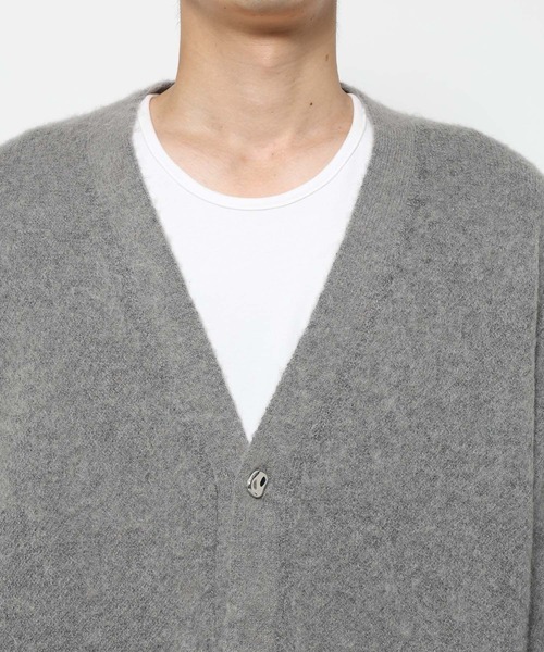 HARE（ハレ）の「エレガントボタンモヘアニットカーディガン(HARE)（カーディガン/ボレロ・メンズ・ブラック/グレー/グリーン・FREE）」の18枚目の写真