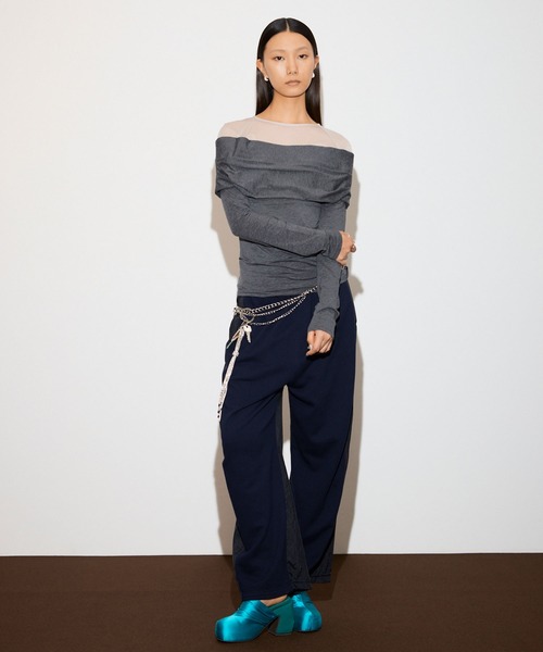 THINGS THAT MATTER（シングス ザット マター）の「NEW NYLON TAFFETA SWEAT PANTS / ニューナイロンタフタスウェットパンツ（スウェットパンツ・レディース・ボルドー/ブラック・FREE）」の3枚目の写真
