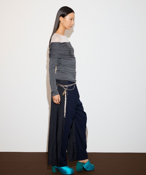 THINGS THAT MATTER（シングス ザット マター）の「NEW NYLON TAFFETA SWEAT PANTS / ニューナイロンタフタスウェットパンツ（スウェットパンツ・レディース・ボルドー/ブラック・FREE）」の5枚目の写真