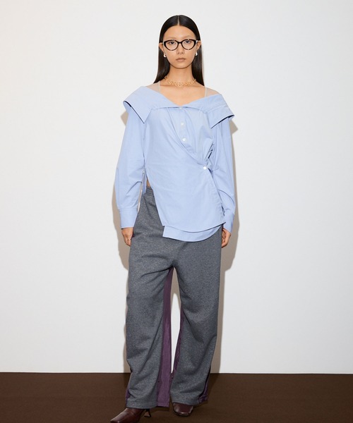 THINGS THAT MATTER（シングス ザット マター）の「NEW NYLON TAFFETA SWEAT PANTS / ニューナイロンタフタスウェットパンツ（スウェットパンツ・レディース・ボルドー/ブラック・FREE）」の8枚目の写真