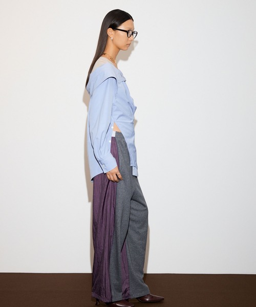 THINGS THAT MATTER（シングス ザット マター）の「NEW NYLON TAFFETA SWEAT PANTS / ニューナイロンタフタスウェットパンツ（スウェットパンツ・レディース・ボルドー/ブラック・FREE）」の9枚目の写真