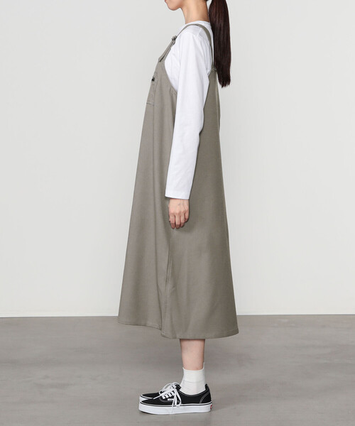 ダントン　サロペットスカート　エクリュ　36 新品 DANTON | Aライン サロペットスカート WOMEN（スカート）｜DANTON