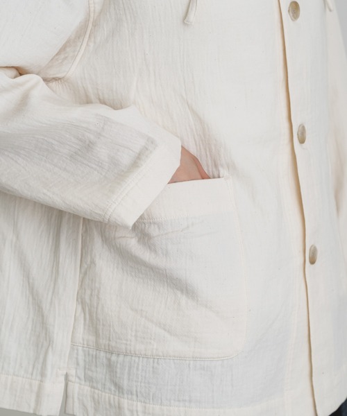 quadro(クオドロ)の「ダブルガーゼツイルパーカーカバーオール(カバーオール・レディース・キナリ/ブラック・FREE)」の22枚目の写真