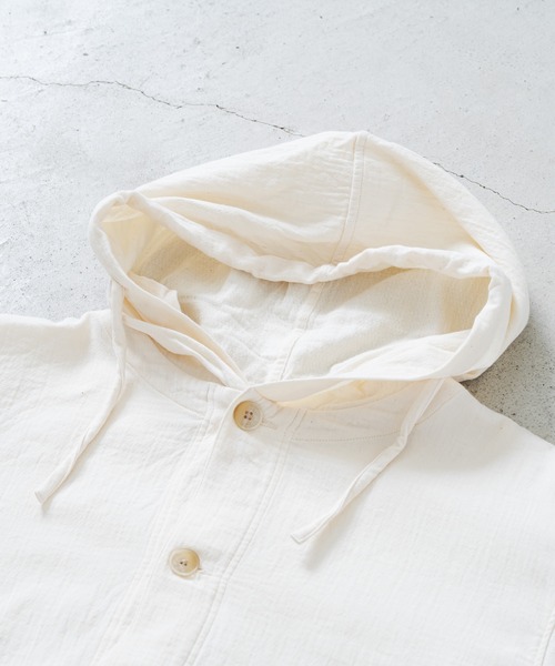 quadro(クオドロ)の「ダブルガーゼツイルパーカーカバーオール(カバーオール・レディース・キナリ/ブラック・FREE)」の5枚目の写真