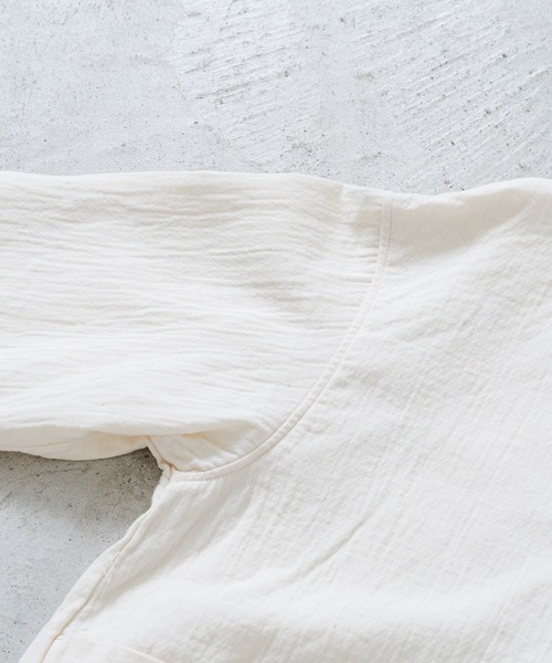 quadro(クオドロ)の「ダブルガーゼツイルパーカーカバーオール(カバーオール・レディース・キナリ/ブラック・FREE)」の10枚目の写真