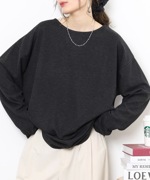 revertical（リバーティカル）の「スラブボートネックT（Tシャツ/カットソー・メンズ・ベージュ/ブラック/グレー・M/L）」の16枚目の写真