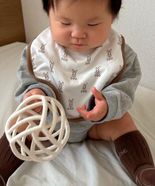 DOD（ディーオーディー）の「【一部店舗限定】【DOD】【ベビー】ヨゴシテナンボ（Tシャツ/カットソー・キッズ・オレンジ/ブルー/ベージュ・ONE SIZE）」の4枚目の写真