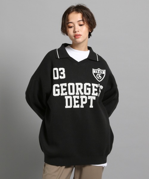 GEORGE'S(ジョージズ)の「ユニフォームジャガードプルオーバー(ニット/セーター・メンズ・オフホワイト/ブラック・MEDIUM/LARGE)」の8枚目の写真