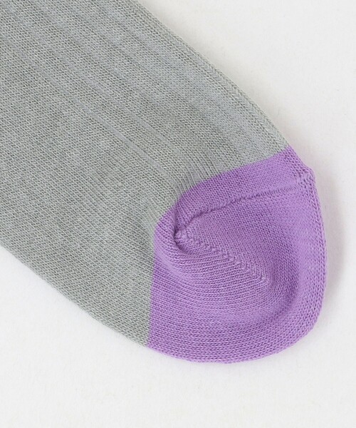 green label relaxing（グリーンレーベルリラクシング）の「リブ ハイソックス / 靴下 17cm-19cm（ソックス/靴下・キッズ・ライトグレー/モカ・17-19cm）」の5枚目の写真