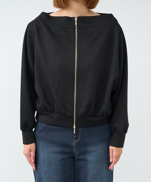 un dix cors（アンディコール）の「《着回し力抜群》2WAY刺繍ZIPプルオーバー（スウェット・レディース・ブラック/モカ/ピンク・FREE）」の19枚目の写真