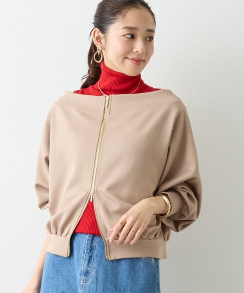 un dix cors（アンディコール）の「《着回し力抜群》2WAY刺繍ZIPプルオーバー（スウェット・レディース・ブラック/モカ/ピンク・FREE）」の14枚目の写真