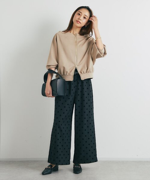 un dix cors（アンディコール）の「《着回し力抜群》2WAY刺繍ZIPプルオーバー（スウェット・レディース・ブラック/モカ/ピンク・FREE）」の8枚目の写真