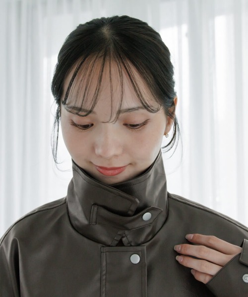 flower（フラワー）の「2wayショートブルゾン（ブルゾン・レディース・ブラック/ブラウン・FREE）」の11枚目の写真