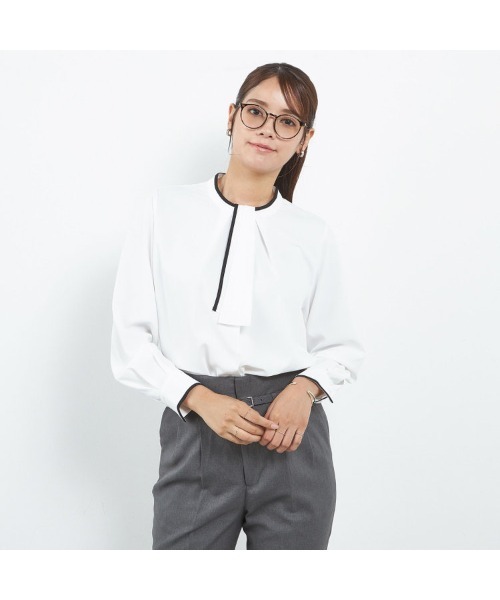 セール】【長袖】ボウタイ取り外し2WAYプルオーバー（シャツ/ブラウス