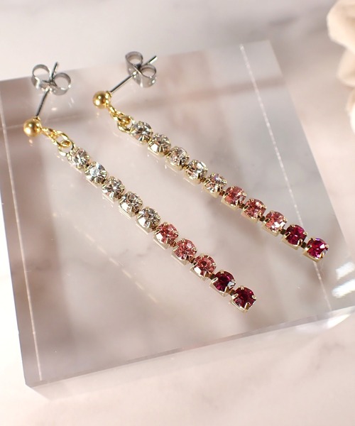 CERCA(チェルカ)の「HaRu*/サージカルステンレス/高級ラインストーンピアス(ピアス(両耳用)・レディース・B/C/D/E/F/A・FREE)」の1枚目の写真