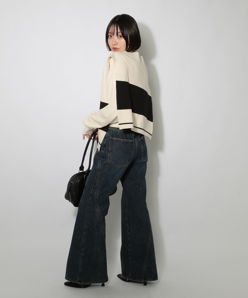 PAGEBOY(ページボーイ)の「ショルダーカーデSETニット(ニット/セーター・レディース・ブラウン/ブラック/オフホワイト・FREE)」の8枚目の写真
