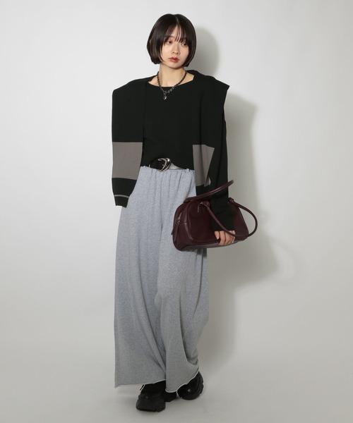 PAGEBOY(ページボーイ)の「ショルダーカーデSETニット(ニット/セーター・レディース・ブラウン/ブラック/オフホワイト・FREE)」の19枚目の写真