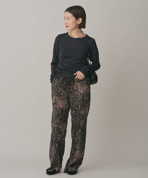 IENA（イエナ）の「《追加》Super120’sウールクルーネックプルオーバー（Tシャツ/カットソー・レディース・ホワイト/レッド/チャコールグレー・FREE）」の5枚目の写真