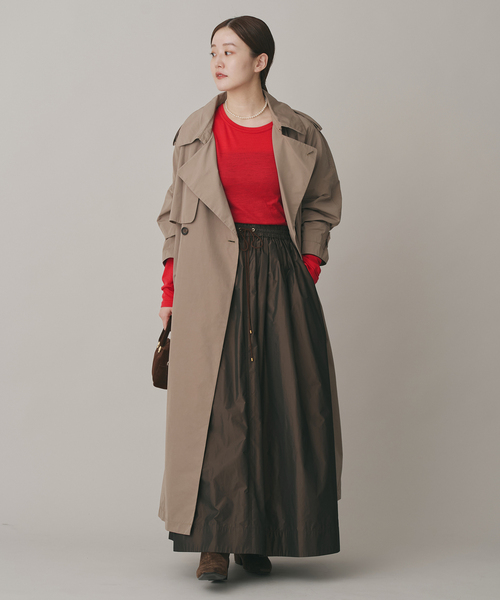 IENA（イエナ）の「《追加》Super120’sウールクルーネックプルオーバー（Tシャツ/カットソー・レディース・ホワイト/レッド/チャコールグレー・FREE）」の7枚目の写真