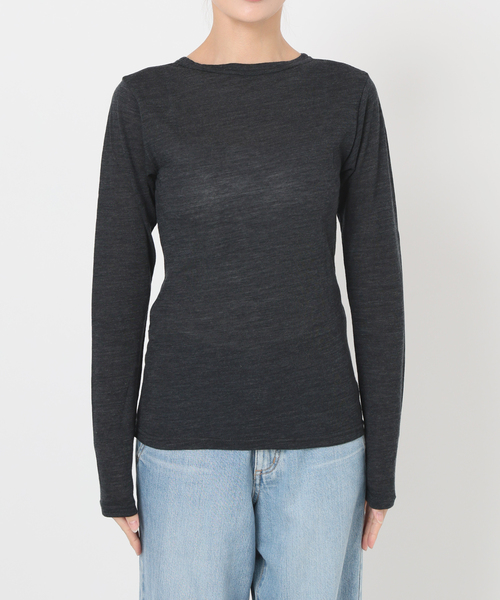 IENA（イエナ）の「《追加》Super120’sウールクルーネックプルオーバー（Tシャツ/カットソー・レディース・ホワイト/レッド/チャコールグレー・FREE）」の22枚目の写真