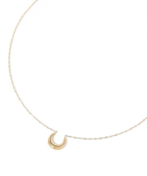 BAYFLOW（ベイフロー）の「ステンレスムーンネックレス（ネックレス・レディース・イエロー/ライトグレー・FREE）」の2枚目の写真