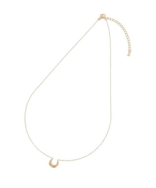 BAYFLOW（ベイフロー）の「ステンレスムーンネックレス（ネックレス・レディース・イエロー/ライトグレー・FREE）」の3枚目の写真