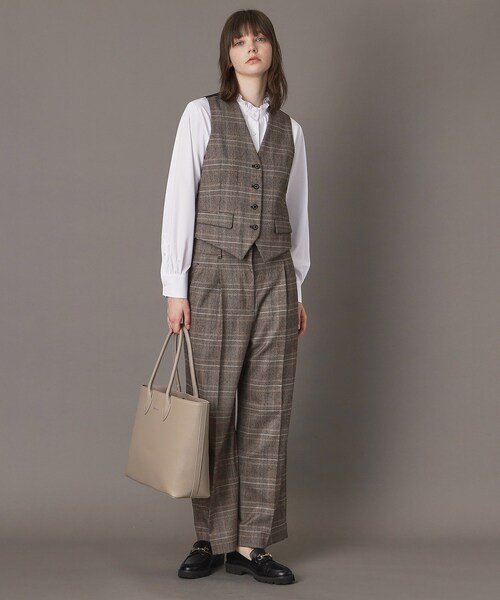 ドレステリア（DRESSTERIOR）/【otonaMUSE 11月号掲載】サキソニーグレンチェックジレ セール】【otonaMUSE 11月号掲載】サキソニーグレンチェックジレ