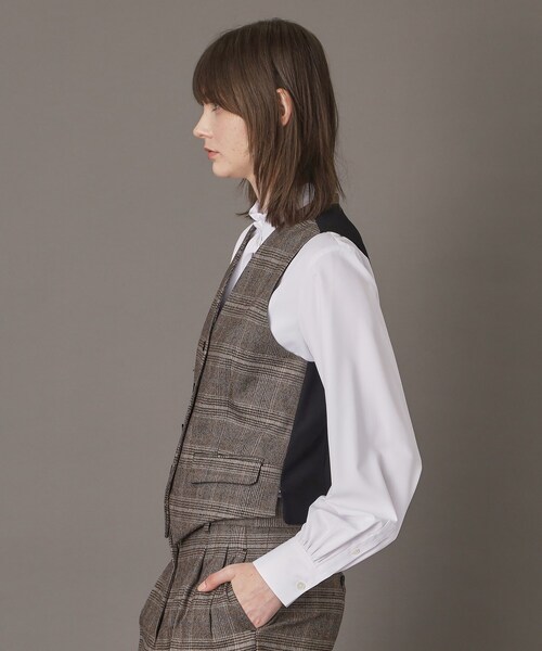 DRESSTERIOR(ドレステリア)の「【otonaMUSE 11月号掲載】サキソニーグレンチェックジレ(ベスト・レディース・ダークブラウン系1・36/38)」の7枚目の写真