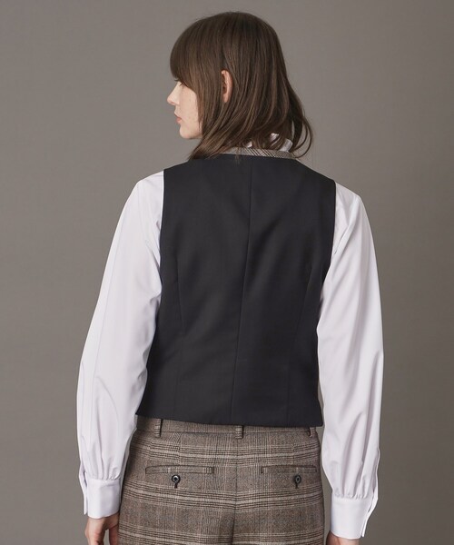 DRESSTERIOR(ドレステリア)の「【otonaMUSE 11月号掲載】サキソニーグレンチェックジレ(ベスト・レディース・ダークブラウン系1・36/38)」の8枚目の写真