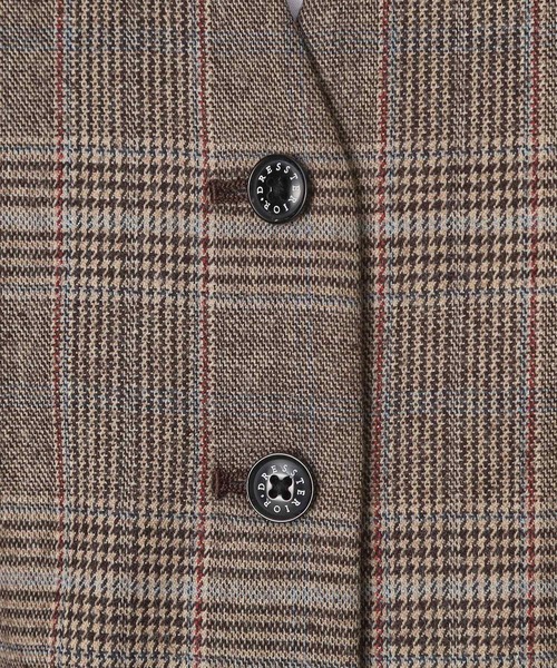 セール】【otonaMUSE 11月号掲載】サキソニーグレンチェックジレ