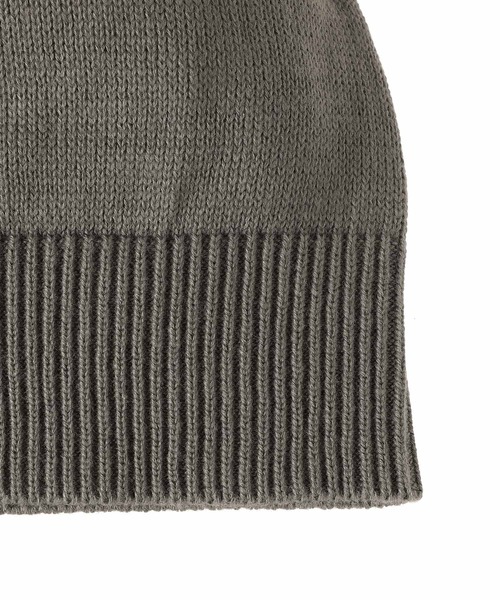 KIJIMA TAKAYUKI（キジマ　タカユキ）の「KIJIMA TAKAYUKI ORGANIC COTTON BEANIE WKNY252912（ニットキャップ/ビーニー・レディース・グレー/ブラック・ONE SIZE）」の6枚目の写真