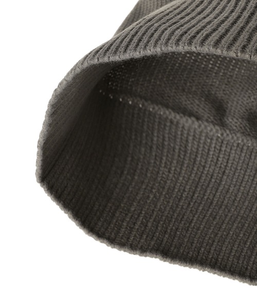 KIJIMA TAKAYUKI（キジマ　タカユキ）の「KIJIMA TAKAYUKI ORGANIC COTTON BEANIE WKNY252912（ニットキャップ/ビーニー・レディース・グレー/ブラック・ONE SIZE）」の7枚目の写真