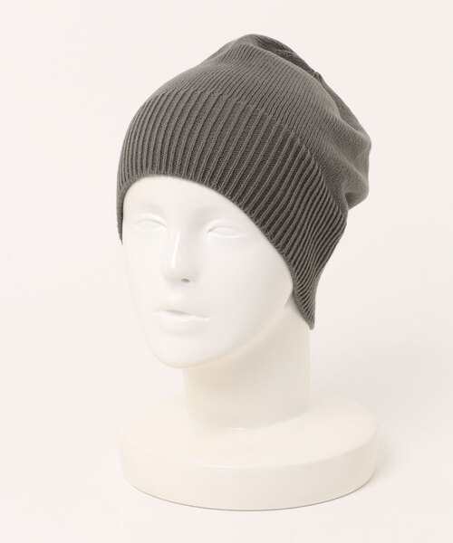 KIJIMA TAKAYUKI（キジマ　タカユキ）の「KIJIMA TAKAYUKI ORGANIC COTTON BEANIE WKNY252912（ニットキャップ/ビーニー・レディース・グレー/ブラック・ONE SIZE）」の3枚目の写真