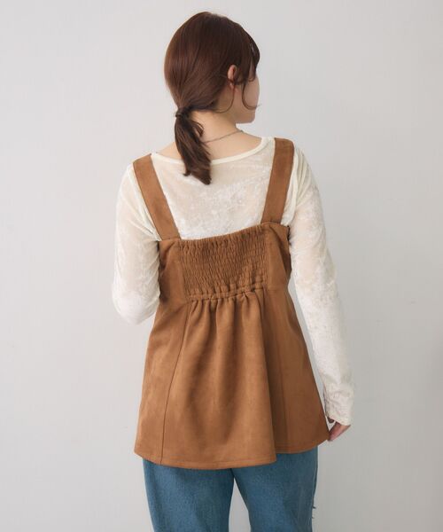 RETRO GIRL（レトロガール）の「スウェードチュニックOP（チュニック・レディース・ダークブラウン/チャコールグレー/キャメル・FREE）」の12枚目の写真