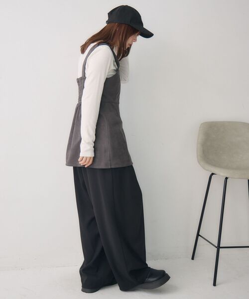 RETRO GIRL（レトロガール）の「スウェードチュニックOP（チュニック・レディース・ダークブラウン/チャコールグレー/キャメル・FREE）」の17枚目の写真