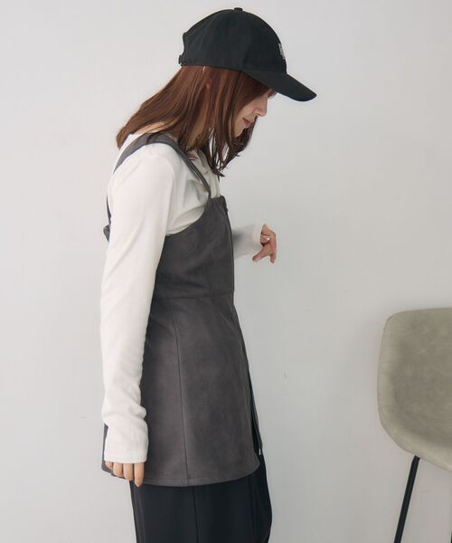 RETRO GIRL（レトロガール）の「スウェードチュニックOP（チュニック・レディース・ダークブラウン/チャコールグレー/キャメル・FREE）」の21枚目の写真