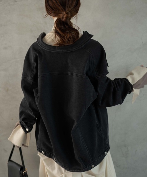 Muffiny（マフィニー）の「オーバーデニムジャケット（Tシャツ/カットソー・レディース・ブルー/ブラック・MEDIUM）」の11枚目の写真