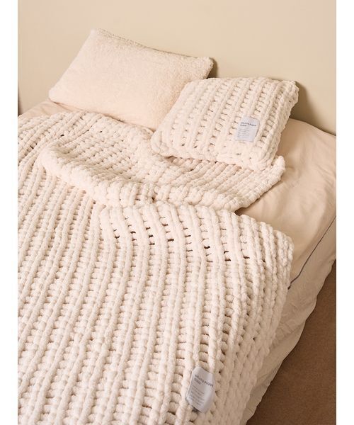 セール】【Sleep】チャンキーニット マルチカバー（寝具）｜gelato