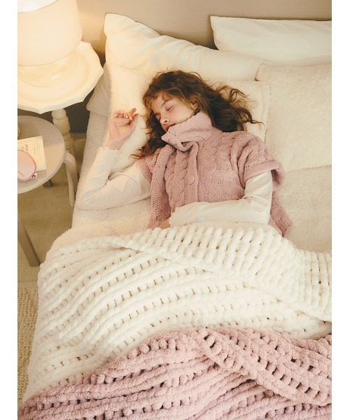 Sleep】チャンキーニット マルチカバー（寝具）｜gelato pique Sleep