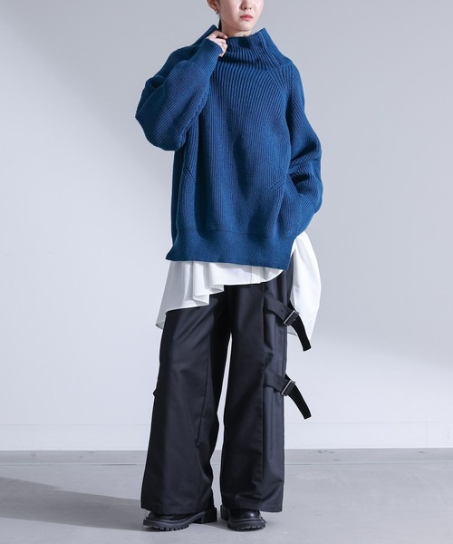 kOhAKU（コハク）の「『サイドベルトワイドパンツ』（その他パンツ・レディース・ブラック・2/1）」の12枚目の写真