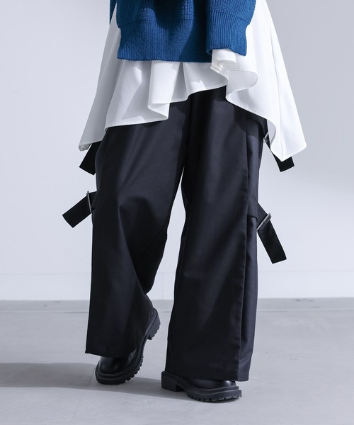 kOhAKU（コハク）の「『サイドベルトワイドパンツ』（その他パンツ・レディース・ブラック・2/1）」の13枚目の写真