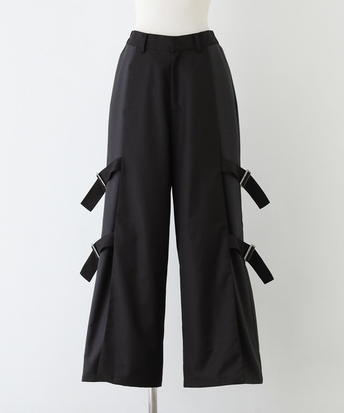 kOhAKU（コハク）の「『サイドベルトワイドパンツ』（その他パンツ・レディース・ブラック・2/1）」の14枚目の写真