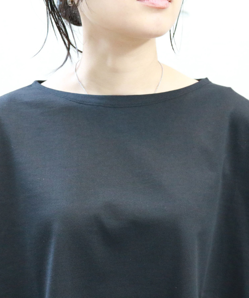 Rouge vif Anna(ルージュヴィフアンナ)の「【一部店舗限定】エコポリコット天竺プルオーバー/ ロングスリーブTシャツ(Tシャツ/カットソー・レディース・ブラック/イエロー・フリー)」の20枚目の写真
